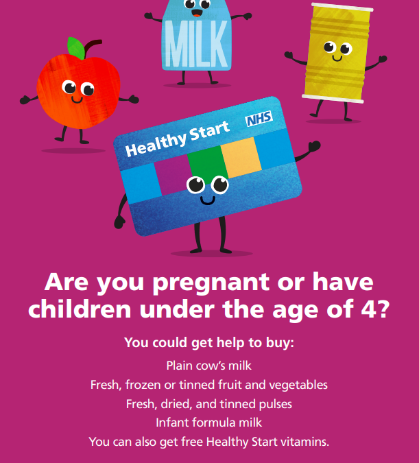 Apply for new Healthy Start prepaid card