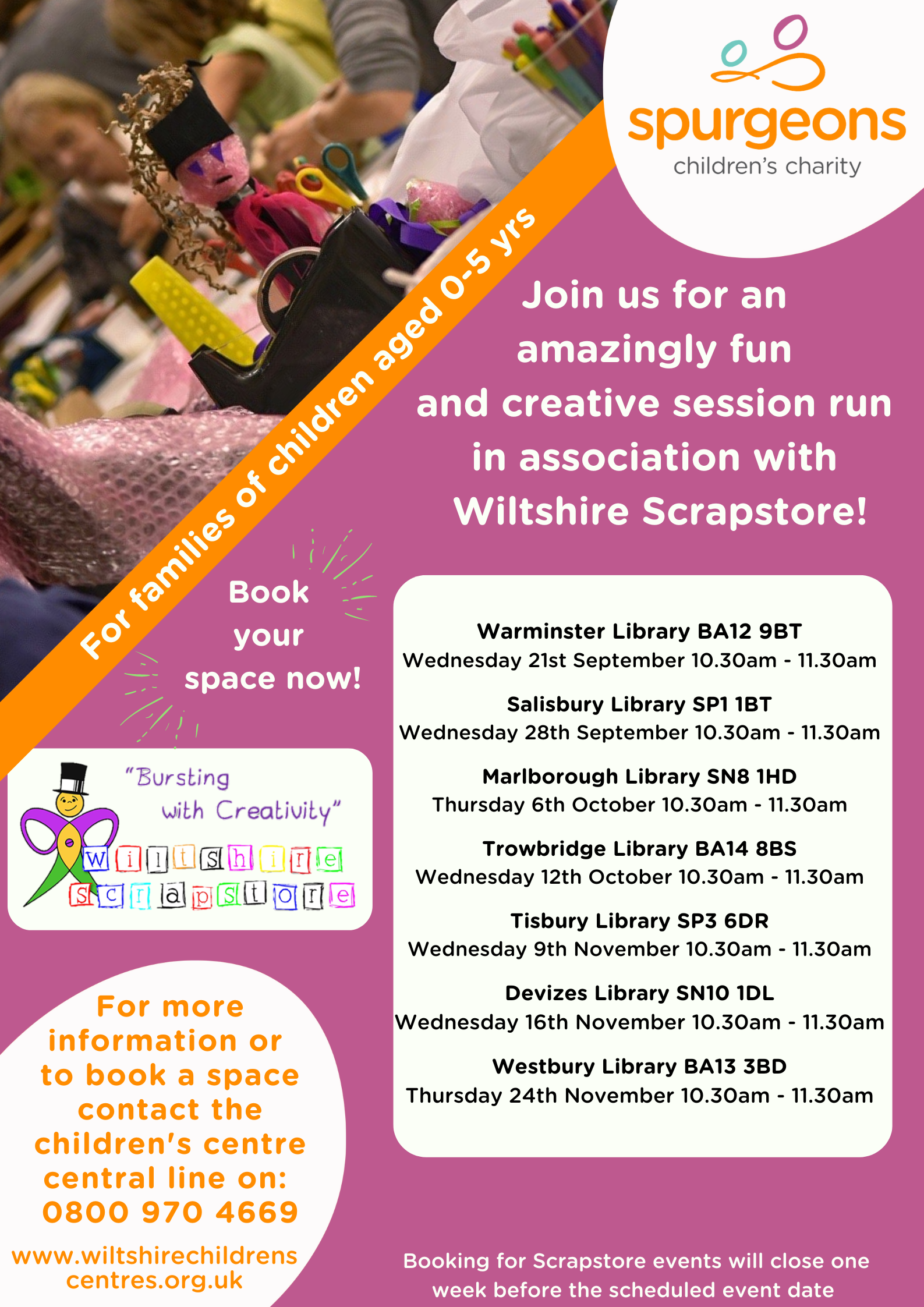 Scrapstore Events in Autumn
