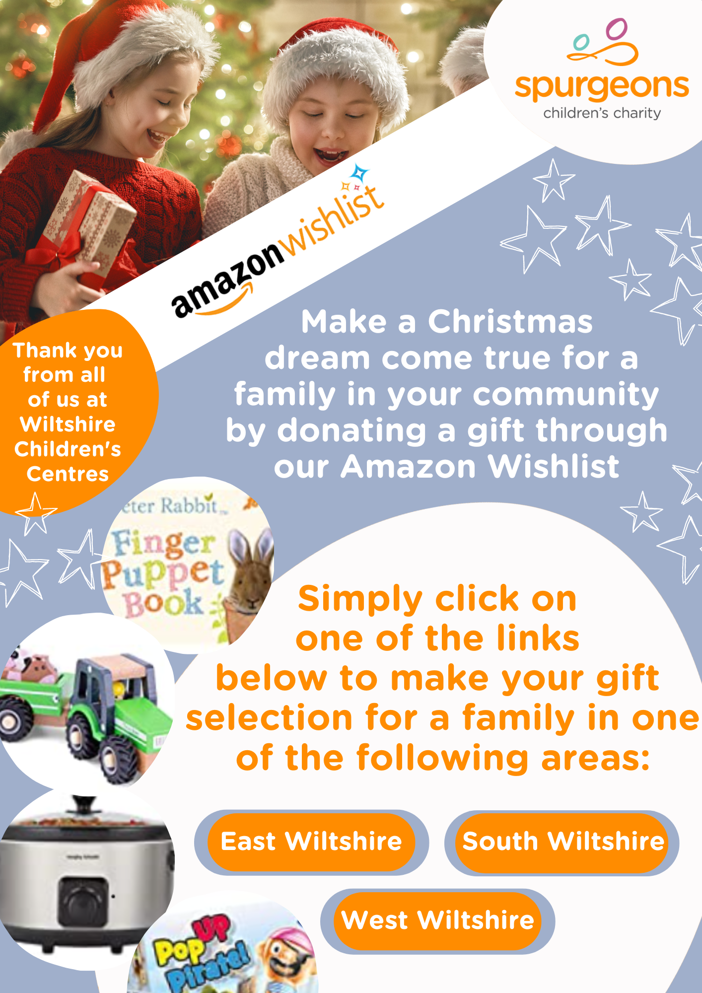 Supporting our Wiltshire Families this Christmas with Amazon Wishlist