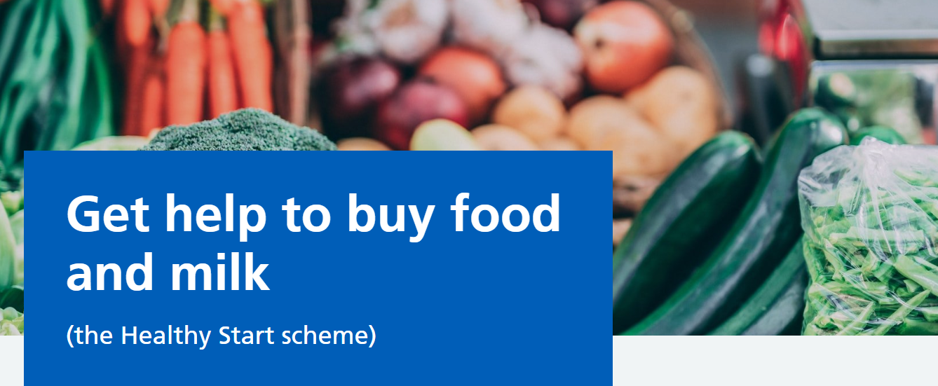 Get help to buy milk and veg ( Healthy Start)