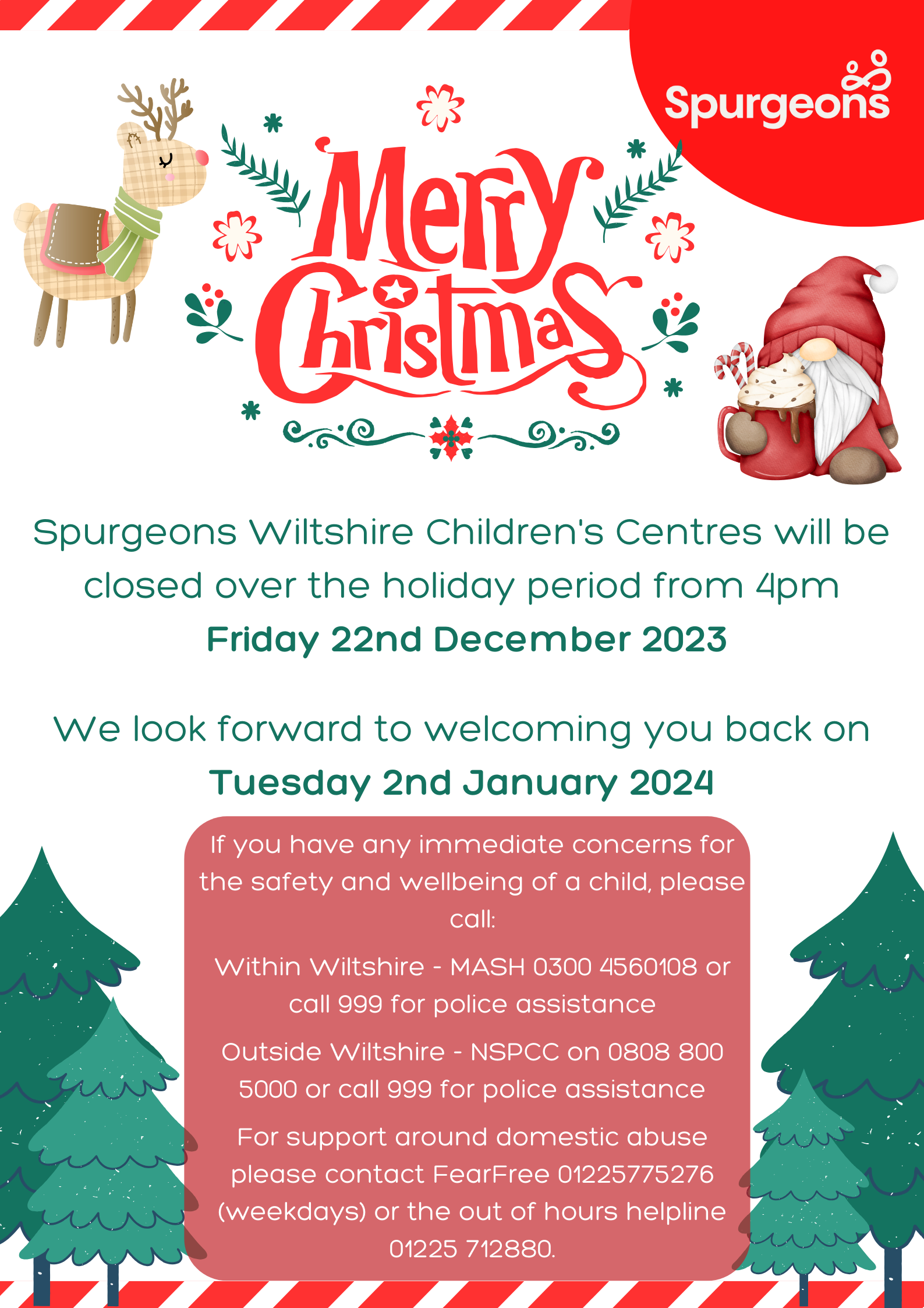 Children’s Centres Christmas Closure Dates